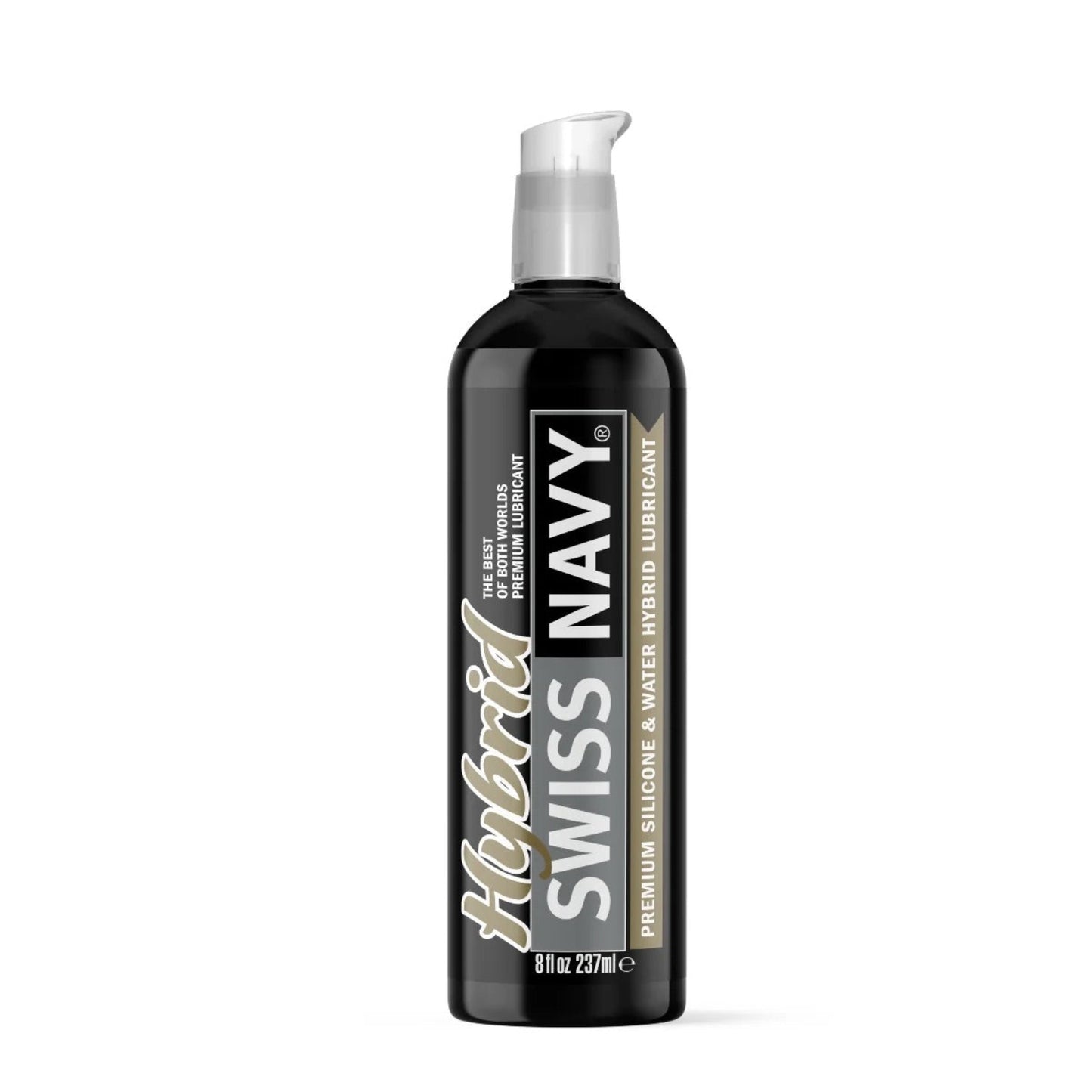 237 ml / 8 oz Bottle of Swiss Navy Hybrid lubricant on a white background