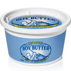 H2O Based "You'll never know it isn't" Boy Butter Condom safe - Personal Lubricant 8 oz. tub