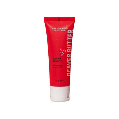 High-resolution studio shot of the Beaver Butter Stimulating Vulva Serum 1.7 oz tube, designed for enhanced sensitivity and intimate wellness.