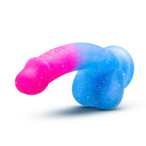 Front side of the blush Avant Chasing Sunsets Puria Platinum-Cured Silicone Dildo