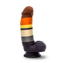 Load image into Gallery viewer, Side view of the blush Avant Pride Bear Realistic Dildo, placed on its suction cup.