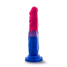 Load image into Gallery viewer, Bottom side view of the blush Avant Pride Love Dildo, placed on its suction cup.