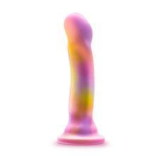 Load image into Gallery viewer, Front side of the blush Avant Sun&#39;s Out Dildo, placed on top of its suction cup.
