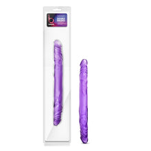 Load image into Gallery viewer, On the left side of the image is the product packaging. On the top of the product packaging is the brand b yours, and beside is product name 14 inch Double Dildo, and below is the product shown in clear packaging. On the right side of the image is the product out of the package.