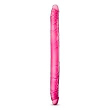 Load image into Gallery viewer, Side view of the blush B Yours 16 Inch Pink Double Dildo