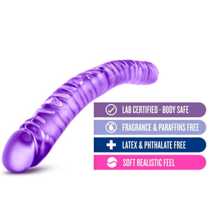 blush B Yours 18 Inch Double Dildo features: Lab certified - Body Safe; Fragrance & Paraffins free; Latex & Phthalate free; Soft realistic feel.