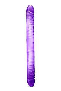 Side view of the blush B Yours 18 Inch Double Dildo