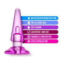 Charger l&#39;image dans la galerie, blush B Yours Basic Anal Plug features: May be used with blush Cutey Vibe; Soft &amp; Flexible base; Easy cleaning; Lab certified - Body safe; Fragrance &amp; Paraffins free; Latex &amp; Phthalate free.