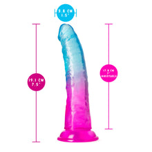 Load image into Gallery viewer, blush B Yours Beautiful Sky Dildo measurements: Insertable width: 3.8 cm / 1.5&quot;; Product length: 19.1 cm / 7.5&quot;; Insertable length: 19.1 cm / 7.5&quot;.