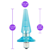Load image into Gallery viewer, blush B Yours Basic Vibra Plug measurements: Insertable width: 3.2 cm / 1.25&quot;; Product length: 11.4 cm / 4.5&quot;; Insertable length: 8.3 cm / 3.25&quot;.