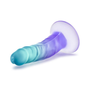 Front side view of the blush B Yours Morning Dew 5 Inch Dildo
