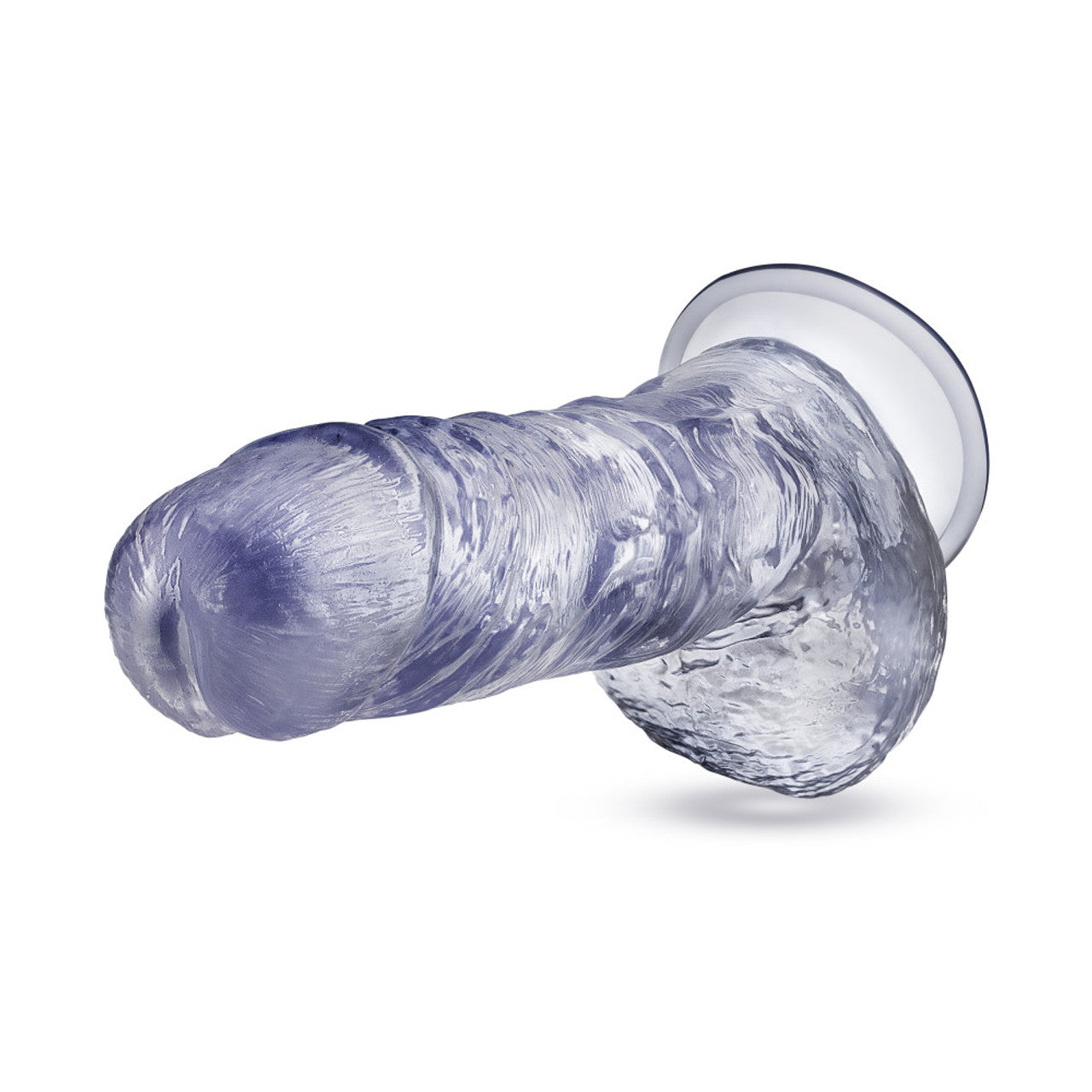 Front side view of the blush B Yours Plus Heart N' Hefty 9 Inch Dildo