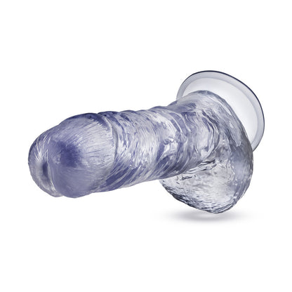 Front side view of the blush B Yours Plus Heart N' Hefty 9 Inch Dildo
