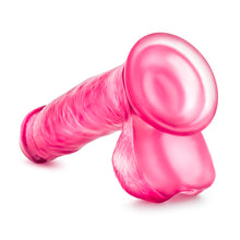 Load image into Gallery viewer, Back side view of the blush B Yours Sweet N&#39; Hard 1 Realistic Dildo