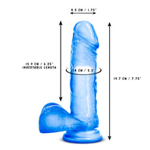 Charger l&#39;image dans la galerie, blush B Yours Sweet N&#39; Hard 2 Realistic Dildo measurements: Insertable width: 4.5 centimetres / 1.75 inches; Insertable length: 15.9 centimetres / 6.25 inches; Insertable diameter: 14 centimetres / 5.5 inches; Product length: 19.7 centimetres / 7.75 inches.