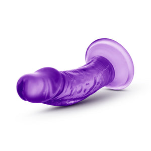 Front side view of the blush B Yours Sweet 'N Small 4 Inch Dildo