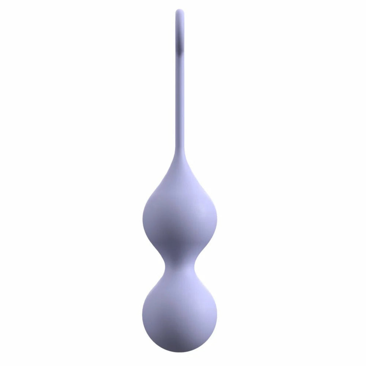 Side profile of the purple Chéri Kegel trainer highlighting the ergonomic dual-bulb silhouette for partial or complete insertion.
