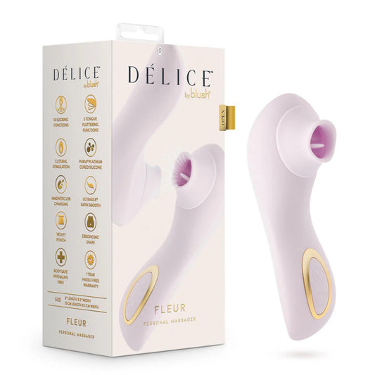Blush Delice Fleur Premium Air Pulse & Tongue Clitoral Stimulator