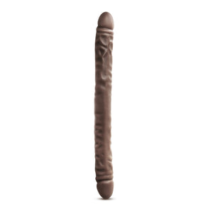 Top view of the blush Dr. Skin 18 Inch Double Dildo
