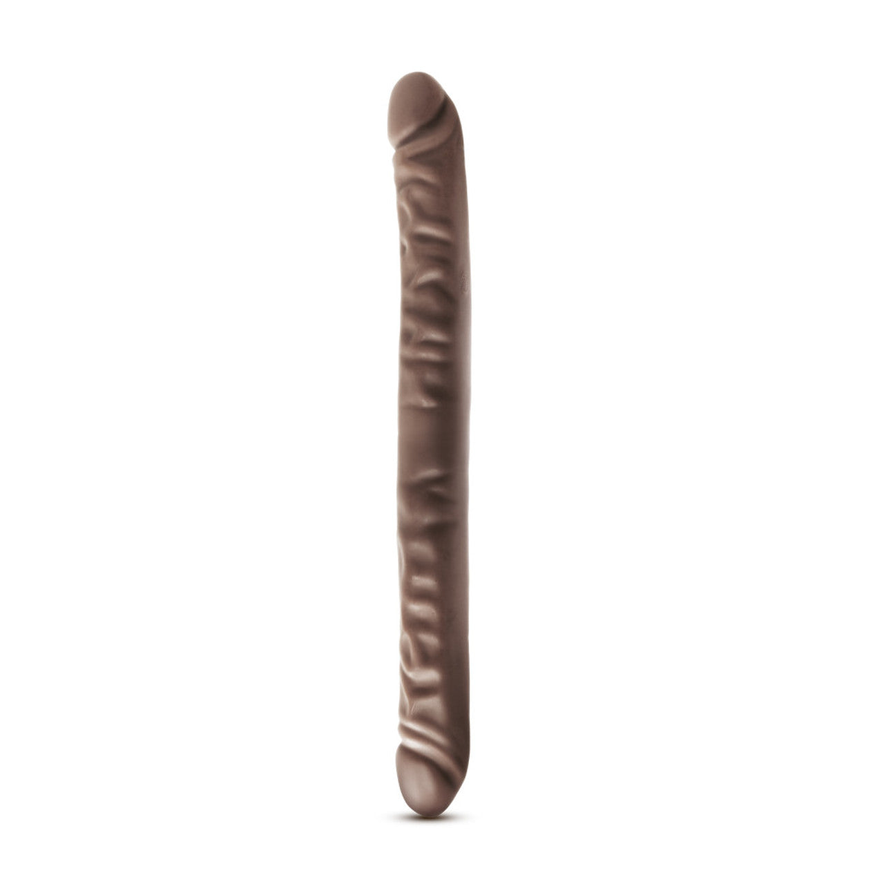 Side view of the blush Dr. Skin 18 Inch Double Dildo