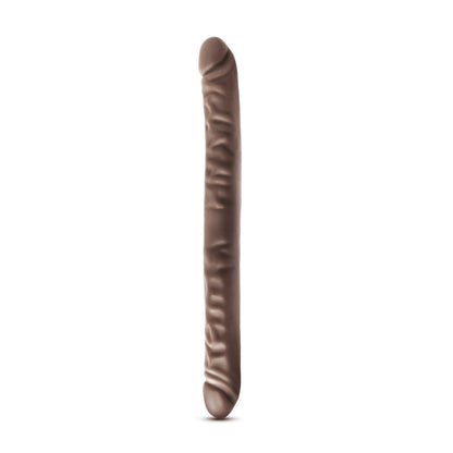 Side view of the blush Dr. Skin 18 Inch Double Dildo