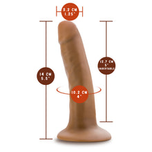 Load image into Gallery viewer, blush Dr. Skin 5.5&quot; Cock With Suction Cup measurements: Insertable width: 3.2 centimetres / 1.25 inches; Product length: 14 centimetres / 5.5 inches; Insertable girth: 10.2 centimetres / 4 inches; Insertable length: 12.7 centimetres / 5 inches.