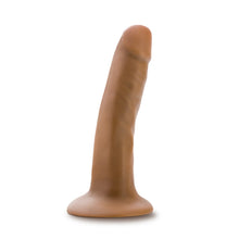 Load image into Gallery viewer, Side view of the blush Dr. Skin 5.5&quot; Cock With Suction Cup, placed on its suction cup.