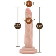 Load image into Gallery viewer, blush Dr. Skin 5&quot; Mini Cock measurements: Insertable width: 2.5 centimetres / 1 inch; Insertable girth: 8.3 centimetres / 3.25 inches; Insertable length: 12.7 centimetres / 5 inches; Product length: 14.6 centimetres / 5.75 inches.