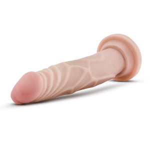 Front side view of the blush Dr. Skin Basic 7.5 Realistic Cock