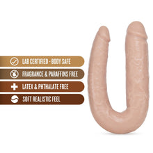 Load image into Gallery viewer, blush Dr. Skin Dr. Double 18&quot; Realistic Double Dildo features: Lab certified - Body safe; Fragrance &amp; Paraffins free; Latex &amp; Phthalate free; Soft realistic feel.