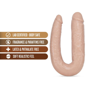 blush Dr. Skin Dr. Double 18" Realistic Double Dildo features: Lab certified - Body safe; Fragrance & Paraffins free; Latex & Phthalate free; Soft realistic feel.