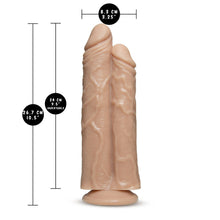 Load image into Gallery viewer, blush Dr. Skin Dr. Double Stuffed 10.5&quot; Realistic Double Dildo measurements: Insertable width: 8.3 centimetres / 3.25 inches; Product length: 26.7 centimetres / 10.5 inches; Insertable length: 24 centimetres / 9.5 inches.