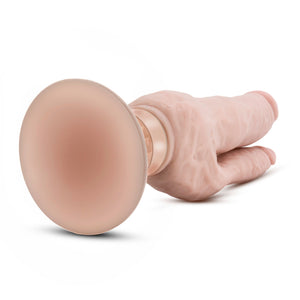 Back side of the blush Dr. Skin Double Vibe Realistic Dildo