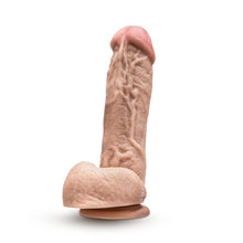 Load image into Gallery viewer, Bottom side view of the blush Dr. Skin Mr. D 8.5&quot; Realistic Dildo, placed on its suction cup.