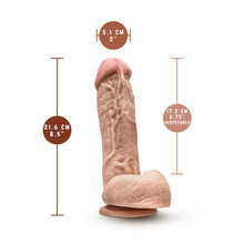 Load image into Gallery viewer, blush Dr. Skin Mr. D 8.5&quot; Realistic Dildo measurements: 5.1 centimetres / 2 inches; Product length: 21.6 centimetres / 8.5 inches; Insertable length: 17.2 centimetres / 6.75 inches.