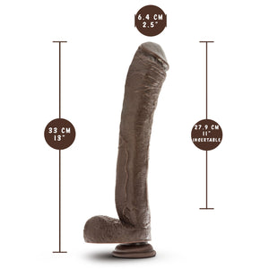 blush Dr. Skin Mr. Ed 13" Realistic Dildo measurements: Product width: 6.4 centimetres / 2.6 inches; Product length: 33 centimetres / 13 inches; Insertable length: 27.9 centimetres / 11 inches.