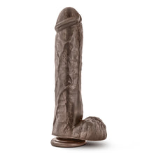 Load image into Gallery viewer, Side view of the blush Dr. Skin Mr. Savage 11.5&quot; Realistic Dildo, placed on its suction cup.