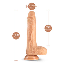 Load image into Gallery viewer, blush Dr. Skin Silicone Dr Grey 7 Inch Thrusting, Gyrating Dildo measurements: Insertable length: 3.8 centimetres / 1.5 inches; Product length: 19.7 centimetres / 7.75 inches; 14 centimetres / 5.5 inches.