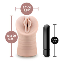 Load image into Gallery viewer, blush EnLust Destini Stroker&#39;s width: 5.7 centimeters / 2.25 inches; Stroker&#39;s length: 13.3 centimetres / 5.25 inches; Bullet Vibe&#39;s length: 8.9 centimetres / 3.5 inches.