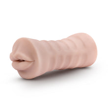 Load image into Gallery viewer, Front side view of the blush EnLust Nicole Vibrating Stroker