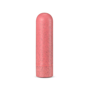 Side view of the blush Gaia Eco Rechargeable coral Bullet