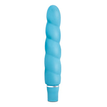 Load image into Gallery viewer, Side view of the blush Luxe Anastasia Aqua Vibrator, standing on its base.