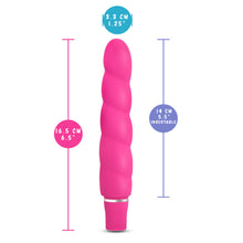 Load image into Gallery viewer, blush Luxe Anastasia Vibrator measurements: Insertable width: 3.3 centimetres / 1.25 inches; Product length: 16.5 centimetres / 6.5 inches; Insertable length: 14 centimetres / 5.5 inches.