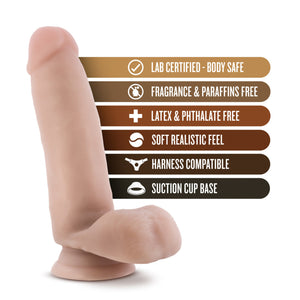  blush Coverboy The Surfer Dude Realistic Dildo features: Lab certified - Body safe; Fragrance & paraffins free; Latex & phthalate free; Soft realistic feel; Harness compatible; Suction cup base.