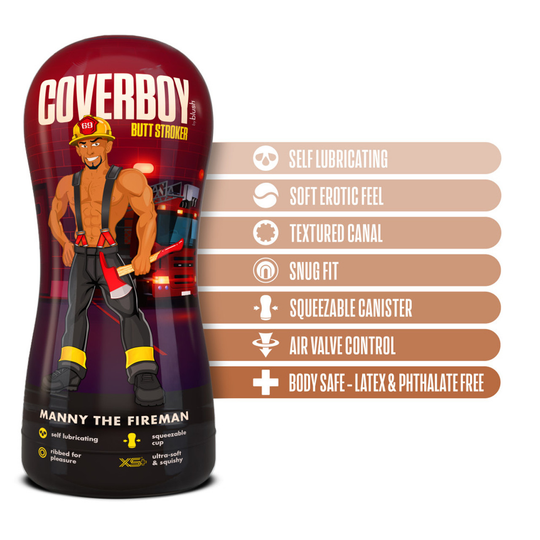 blush Coverboy Manny The Fireman Self Lubricating Butt Stroker