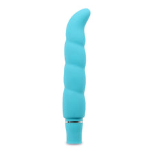 Load image into Gallery viewer, Side view of the blush Logo Purity G aqua Vibrator, standing on its base.