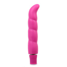Load image into Gallery viewer, Side view of the blush Logo Purity G pink Vibrator, standing on its base.