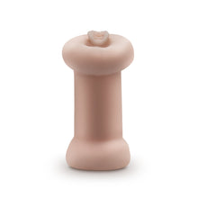Load image into Gallery viewer, Side view of the blush M For Men Soft + Wet Double Trouble Delight Glow Stroker