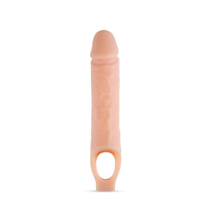 Side view of the blush Performance Plus 10 Inch Cock Sheath Penis Extender