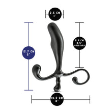 Load image into Gallery viewer, blush Performance Prostimulator VX1 measurements: Insertable width: 2.5 centimetres / 1 inch; Product length: 12.7 centimetres / 5 inches; Insertable length: 8.9 centimetres / 3.5 inches; Product width: 10.2 centimetres / 4 inches.